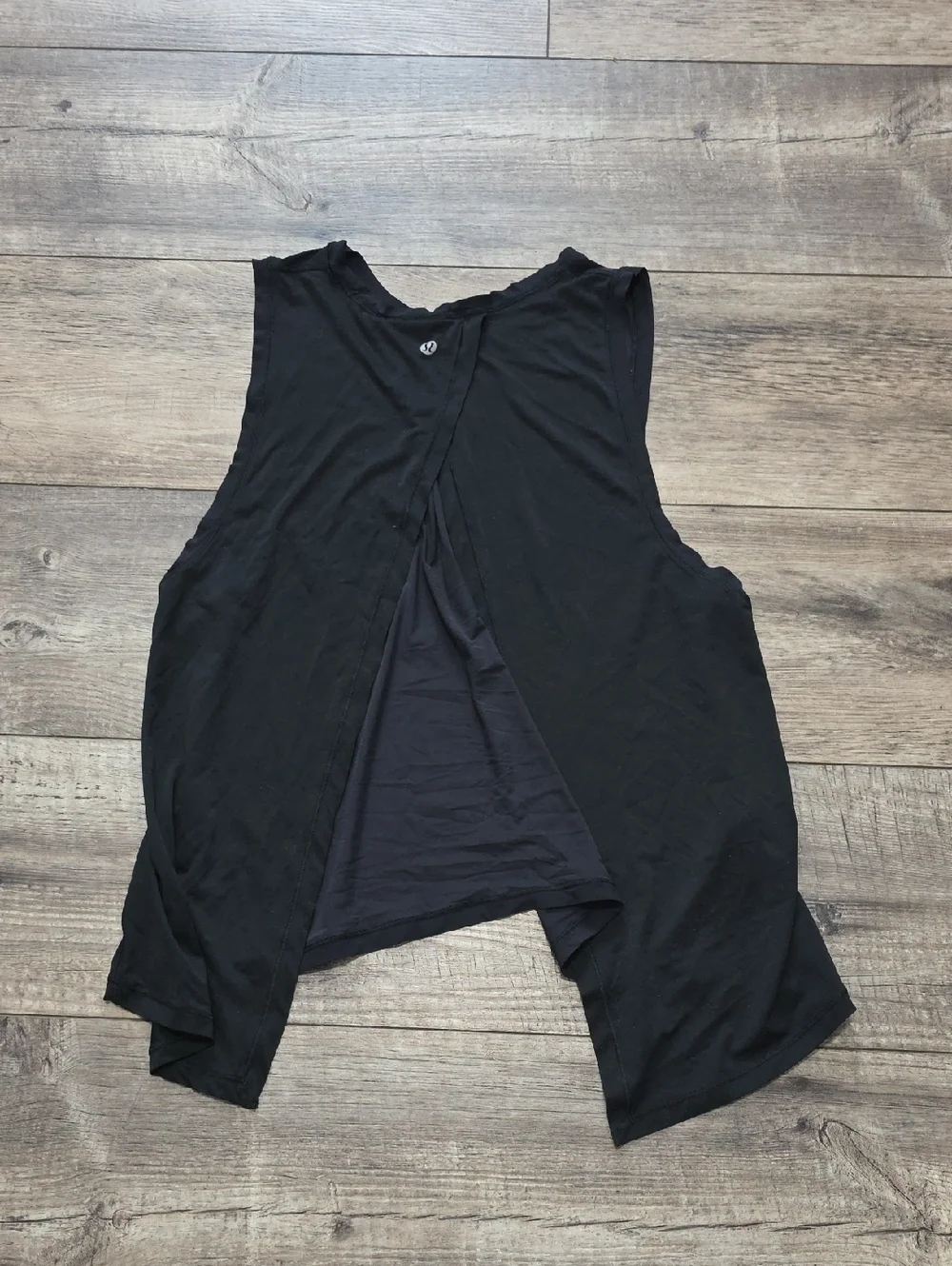 Lululemon Open Back Black Athletic Tank Top